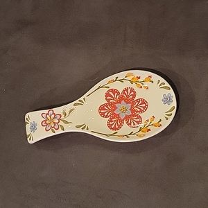 Decorative ceramic spoon rest